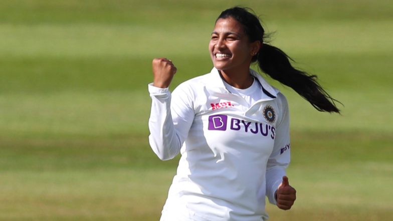 Sneh Rana Becomes First Indian Player To Score 50+ Runs and Take Four-Wicket Haul on Women’s Test Debut