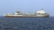 World News | Iranian Naval Ship 'Khark' Sinks After Catching Fire in Gulf of Oman