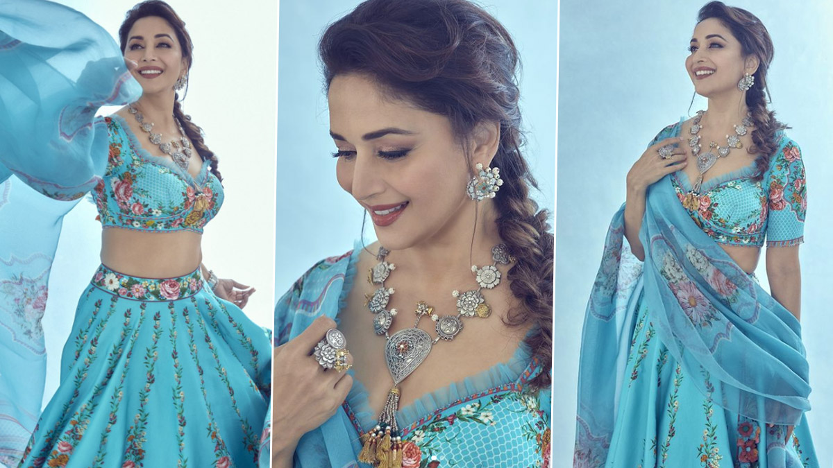 Madhuri Dixit Xxx Hd Video - Madhuri Dixit Looks Like a Royal Dream in This Sky Blue Lehenga That Costs  Rs 72K (View Pics) | ðŸ‘— LatestLY