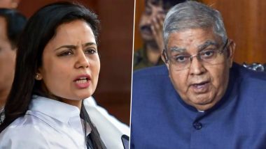 West Bengal: TMC MP Mahua Moitra Dares Governor to Sue Her, Jagdeep Dhankar Denies Charges of ‘Extensive Nepotism’