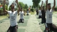 India News | Kashmiri Youth Celebrate Yoga Day Near Dal Lake