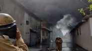Delhi: Fire Breaks Out at Shoe Factory in Udyog Nagar, Firefighting Operation Underway