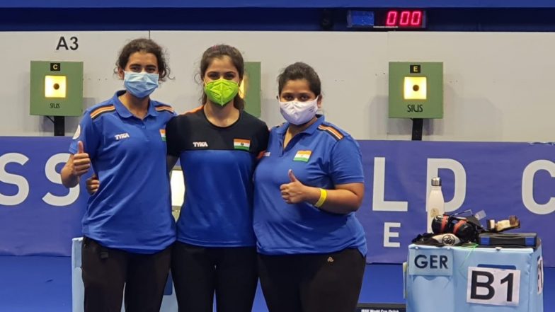 Bronze Medal for Indian Women's 10m Air Pistol Team Event at ISSF Shooting World Cup 2021