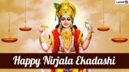 Happy Nirjala Ekadashi 2021 Greetings & HD Images: WhatsApp Messages, Lord Vishnu Wallpapers, SMS, Wishes and Quotes to Celebrate Hindu Festival