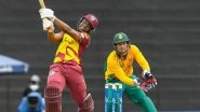 West Indies vs South Africa 3rd T20I Live Streaming Online in India: Watch Free Telecast of WI vs SA T20I Match on TV