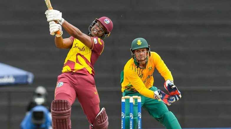 West Indies vs South Africa 3rd T20I Live Streaming Online in India: Watch Free Telecast of WI vs SA T20I Match on TV