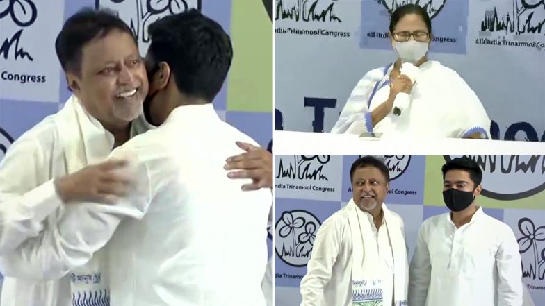 Mukul Roy Joins TMC Along With Son Subhranshu Roy, Returns to Mamata Banerjee's Party After Brief Stint in BJP