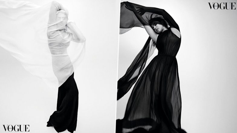 Priyanka Chopra Stuns In Gorgeous Black Gown as She Features in Vogue Australia June Edition; See PHOTOS