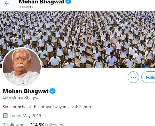 Twitter Restores Verified Blue Tick of Mohan Bhagwat and Other Key RSS Functionaries