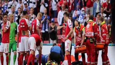 Sports News | Euro 2020: Denmark-Finland Match Suspended After Christian Eriksen Collapses on Pitch