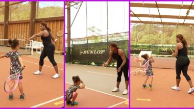 Serena Williams Gives Daughter Alexis Olympia Ohanian Jr. A 'Tennis Lesson' (Watch Video)