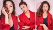 Shehnaaz Gill Casts a Magic Spell With Her Fiery Red Hot Look, View Pics of Gorgeous Punjabi Actress