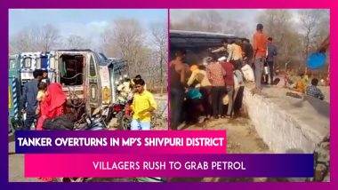 Tanker Overturns, Two Injured But Villagers Rush To Grab Petrol In MP's Shivpuri District