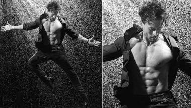Tiger Shroff Flaunts His Sexy Abs in this Black and White Dabboo Ratnani 2021 Rainy Shoot (View Pic)