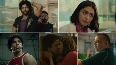 Toofan Trailer: Farhan Akhtar And Mrunal Thakur's Amazon Prime Movie Celebrates Rising Up When All Fall Down (Watch Video)