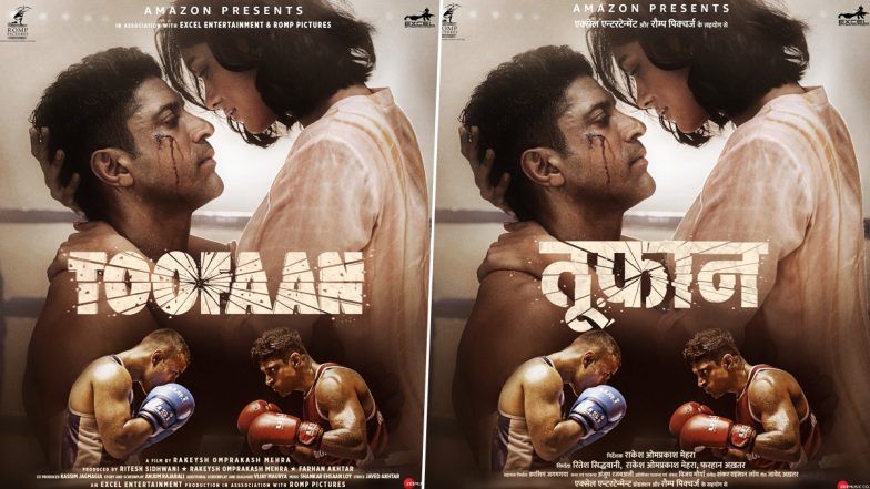 Toofan New Poster: Farhan Akhtar And Mrunal Thakur Are In Love; Trailer To Be Out On June 30 (View Pic)