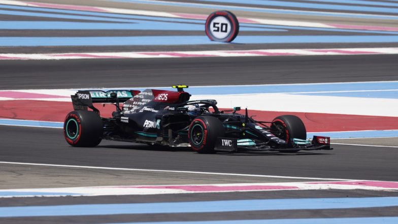 Valtteri Bottas Outraces Mercedes Teammate Lewis Hamilton to Secure Number One Spot During First Practice of French GP 2021 (Watch Video)