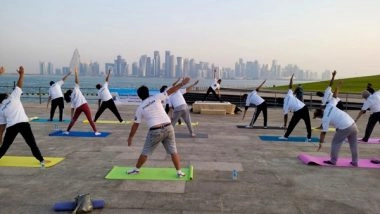 World News | Qatar Celebrates 7th International Day of Yoga in Six Cities