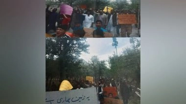 World News | Protest Erupts in Gilgit Baltistan Against Pakistan Air Force for Illegal Land Grab