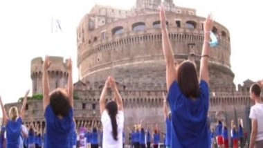 World News | Indian Embassy in Rome Celebrates 7th International Day of Yoga
