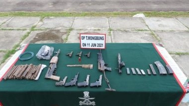 India News | Huge Cache of Arms, Ammunition Recovered in Manipur's Imphal