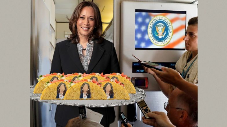 Fact Check: Kamala Harris Served Tacos With Her Picture to Journalists On Board Air Force Two? 