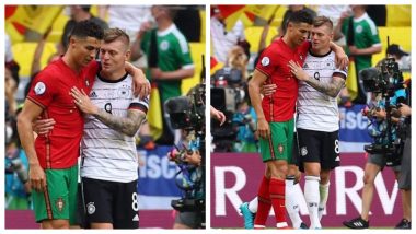 Real Madrid Shares Adorable Photo of Cristiano Ronaldo & Toni Kroos’ Reunion During Portugal vs Germany, Euro 2020 (See Pic)