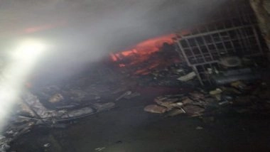 India News | Fire Breaks out at Shoe Factory in Delhi's Madipur