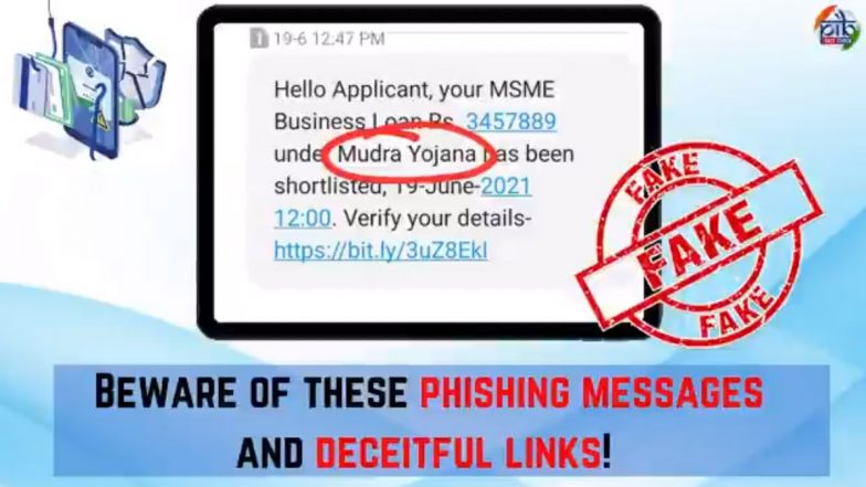 MSME Business Loan Sanctioned Under Mudra Yojana? PIB Fact Check Debunks Fake Message 