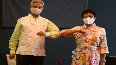 World News | Jaishankar Meets Indonesian Counterpart, Exchange Views on Situation in Myanmar, COVID Cooperation