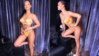 Rihanna Turns Up the Heat in a Lacy Tangerine Bikini; See Latest PICS