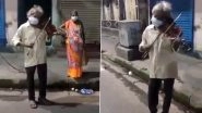 Elderly Man Plays Tunes of Iconic Bollywood Songs on Violin, Viral Video Claiming to Be From Kolkata Wins Hearts (Watch Video)