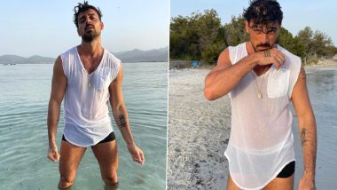 Michele Morrone Looks Super Hot in White Sleeveless Tee with Shorts; See Latest Pics With a Hotter Caption 'Salt On My Body'