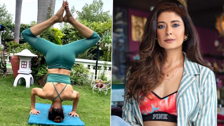 International Yoga Day 2021: Pooja Batra Kickstarts Her Day By Performing a Tripod Headstand (Watch Video)