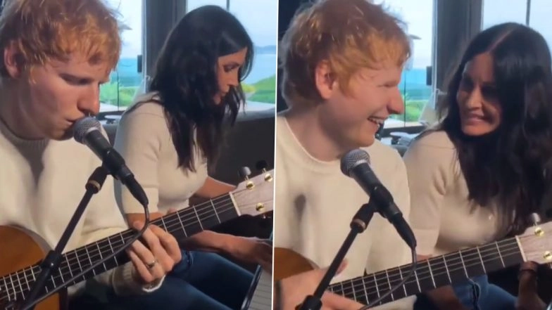 Grammy-Winning Singer Ed Sheeran, Courteney Cox Collaborating on Music Video?