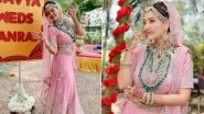 Anupamaa: Madalsa Sharma Aka Kavya's Pastel Pink Lehenga Which She Wore During Her Wedding Scene in the Serial Weighed 10 Kilos! (View Pics)