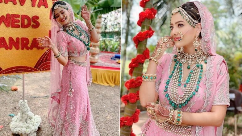 Anupamaa: Madalsa Sharma Aka Kavya's Pastel Pink Lehenga Which She Wore During Her Wedding Scene in the Serial Weighed 10 Kilos! (View Pics)
