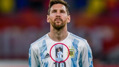Lionel Messi and Argentina Pay Tribute to Diego Maradona With a Special Jersey During Team’s First Match Since the Legend's Death