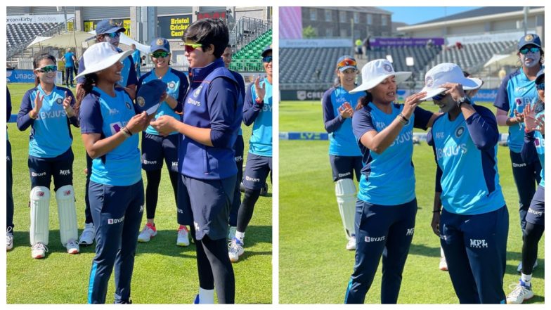 Mithali Raj Hands Over Test Cap to Debutants Sneh Rana, Shafali Verma ...