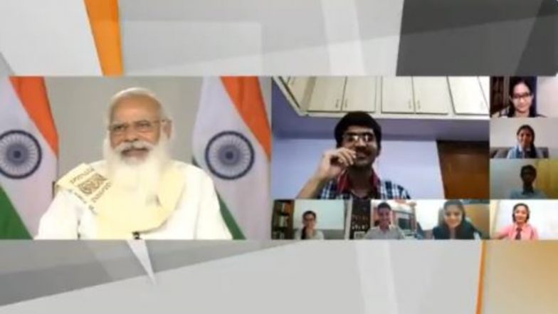PM Narendra Modi Holds Surprise Interactive Session with Class 12 Students After Cancellation of Board Exams (Watch Video)