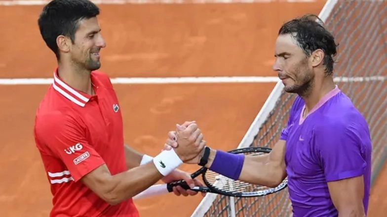 Rafael Nadal & Novak Djokovic Sweat it Out on Court Ahead of French Open 2021 Semi-Final (Watch Video, See Pics)