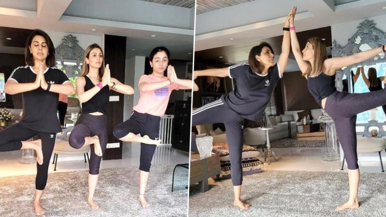 International Yoga Day 2021: Neetu Kapoor, Riddhima Kapoor and Little Samara Perform Yoga Asanas Together (View Pics)