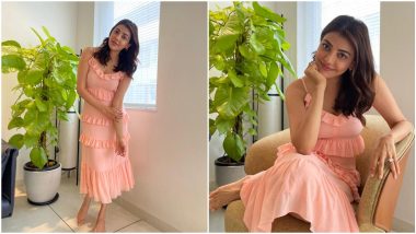 Yo or Hell No? Kajal Aggarwal's Peach Bodycon Dress By Michael Kors