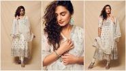 When Huma Qureshi Gave Those Pretty Girl-Next-Door Vibes In Her White Anarkali Suit (View Pics)