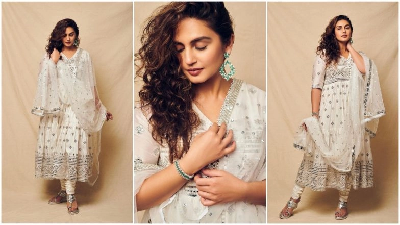 When Huma Qureshi Gave Those Pretty Girl-Next-Door Vibes In Her White Anarkali Suit 