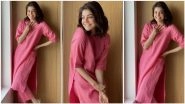 Kajal Aggarwal's All-Pink Look Sans Makeup is a Winner (View Pics)