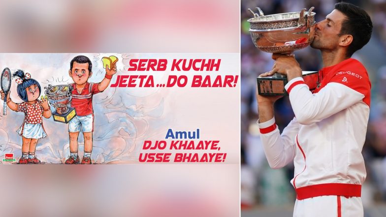 Amul Congratulates Novak Djokovic After Serbian Wins French Open 2021 Title (See Post)