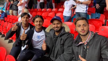 Rishabh Pant Visits Wembley Stadium to Watch Euro Cup 2020 Match Between England And Germany (See Pics)