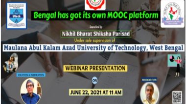 Business News | Bengal Becomes First State to Launch Its Own MOOCS Platform Under MAKAUT