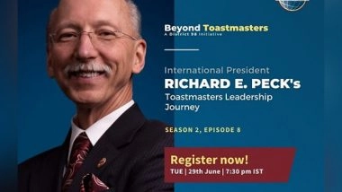 Business News | Toastmasters International President to Deliver a Session on Leadership Today